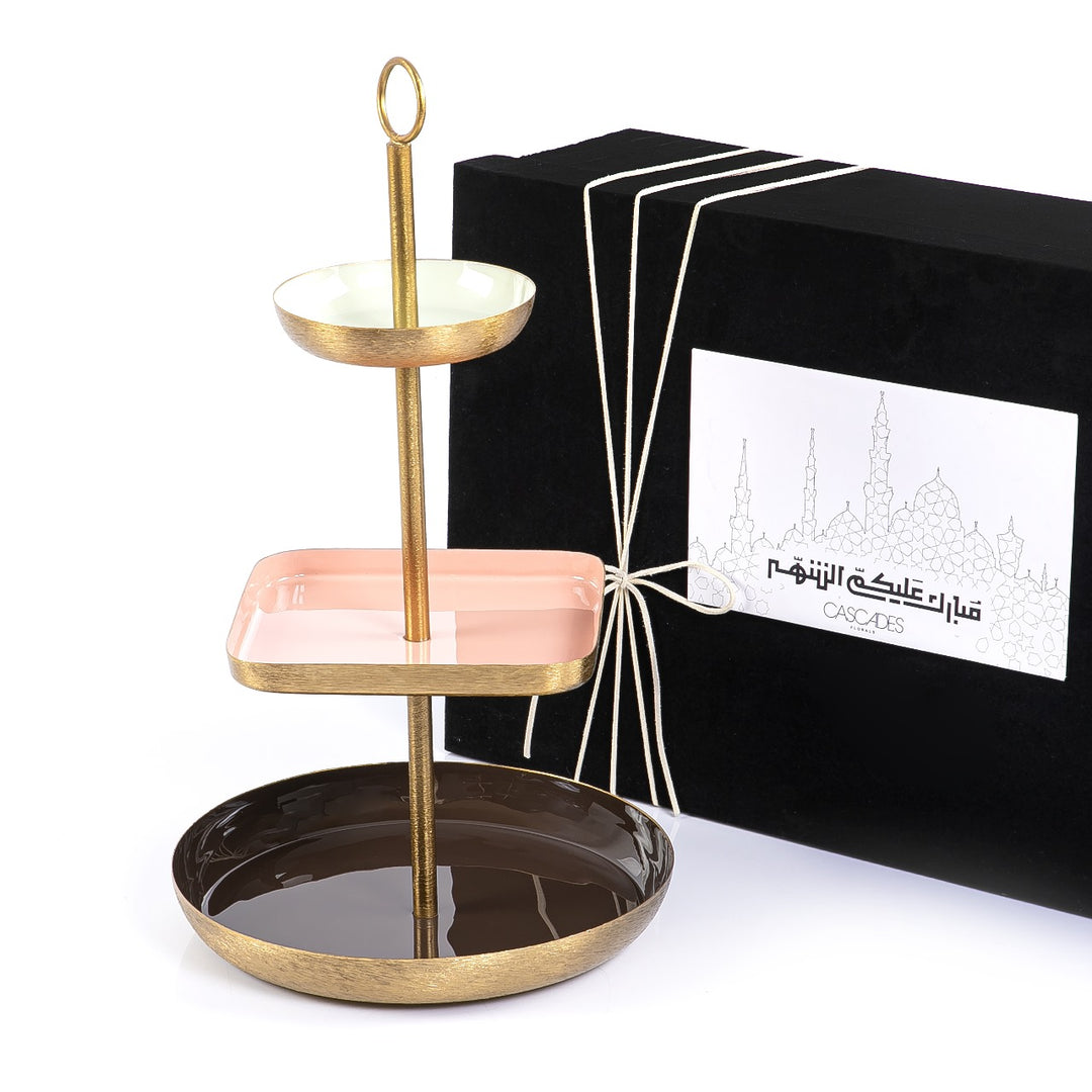 Metal stand with gift box