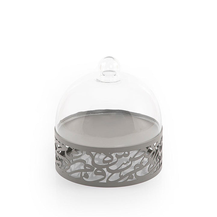 Cake stand with glass cover and arabian design - CASCADES