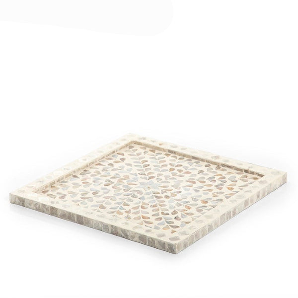 صينية تقديم مربعة صدف