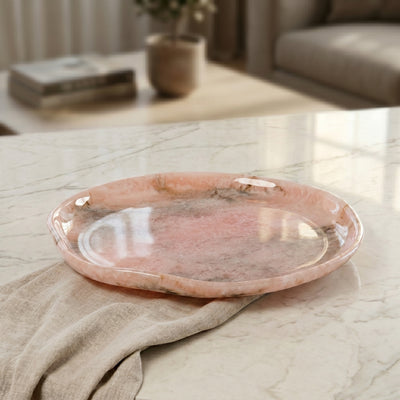 Resin Large Serving Platter - Pink