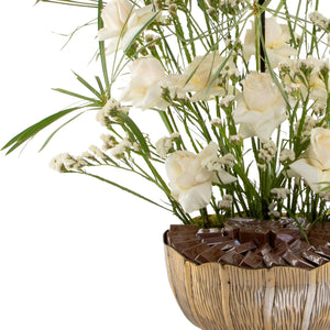 Metal bowl decorated with chocolates and flower - CASCADES