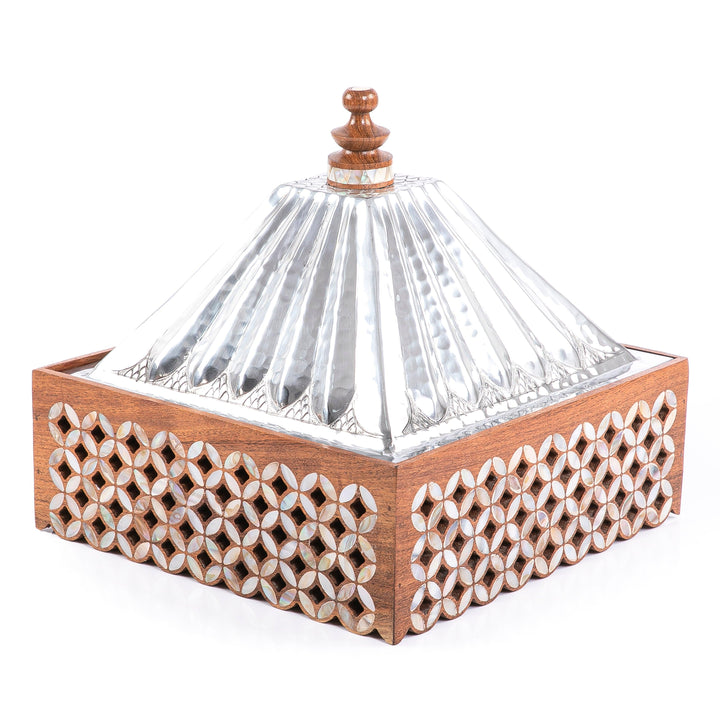 Metal heatkeeper with wooden base - CASCADES