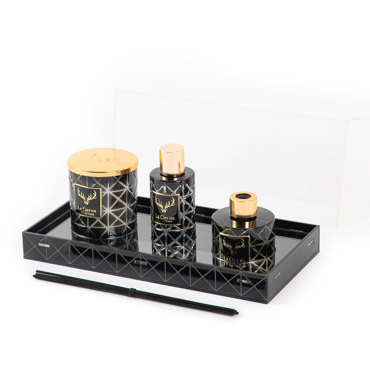 MINI GLARE - REED DIFFUSER, HOME SPRAY & CANDLE With acrylic box - CASCADES