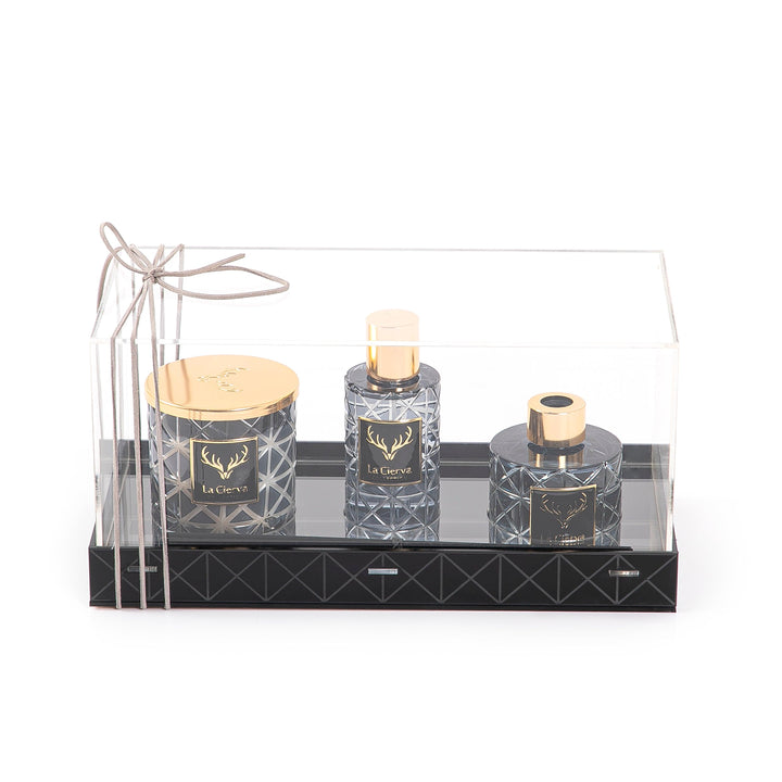 MINI SILVERADO - REED DIFFUSER, HOME SPRAY & CANDLE With acrylic box - CASCADES