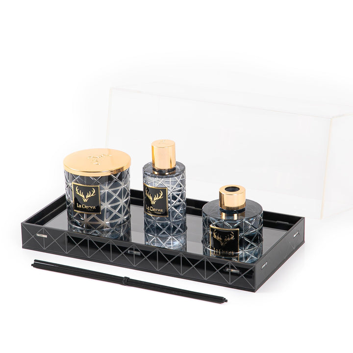 MINI SILVERADO - REED DIFFUSER, HOME SPRAY & CANDLE With acrylic box - CASCADES