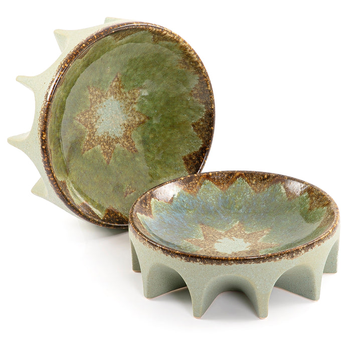 Set of 2 ceramic plate with gift box - CASCADES