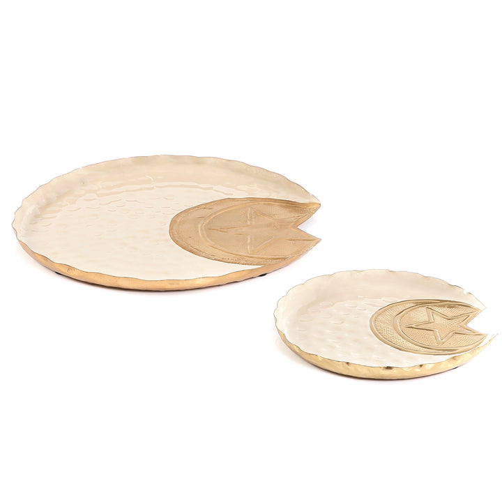 Set of 2 crescent metal tray - CASCADES