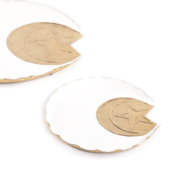 Set of 2 crescent metal tray - CASCADES