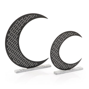 Set of 2 crescent moon metal stand - CASCADES