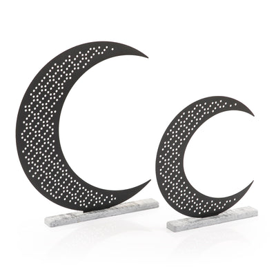 Set of 2 crescent moon metal stand - CASCADES