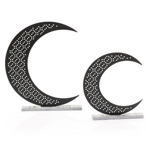 Set of 2 crescent moon metal stand - CASCADES