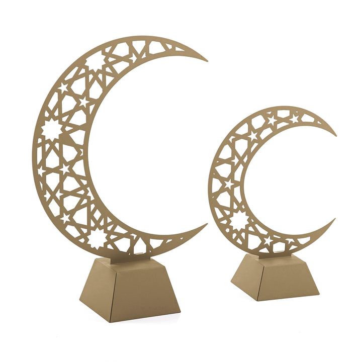 Set of 2 crescent moon metal stand - CASCADES