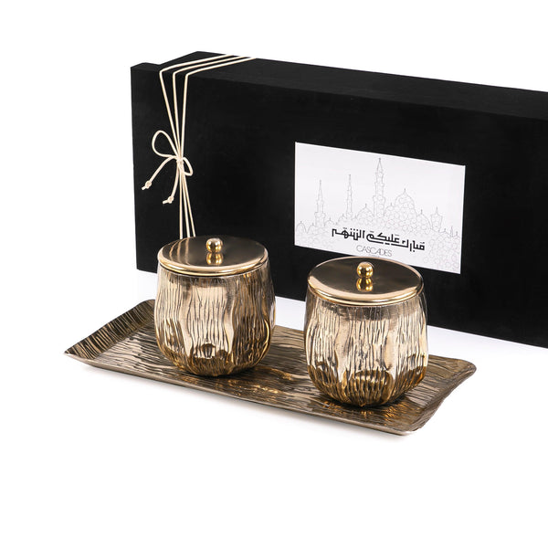 Set of 2 metal jars with gift box - CASCADES