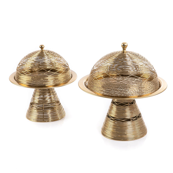 Set of 2 metal stand with cover - CASCADES