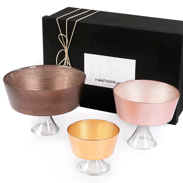 Set of 3 glass bowls - CASCADES