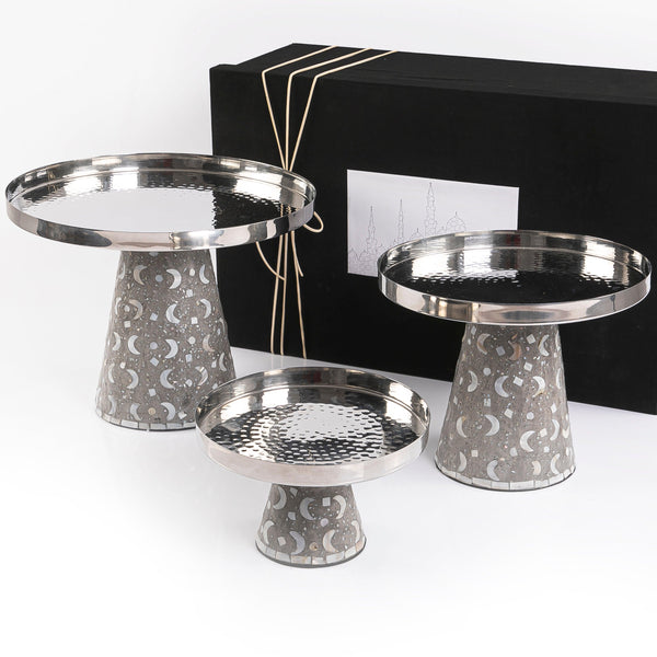 Set of 3 Mop stands With Ramadan box-Gray - CASCADES