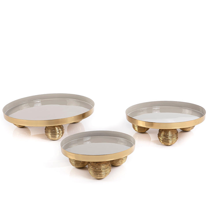 Set of 3 round metal stand - CASCADES