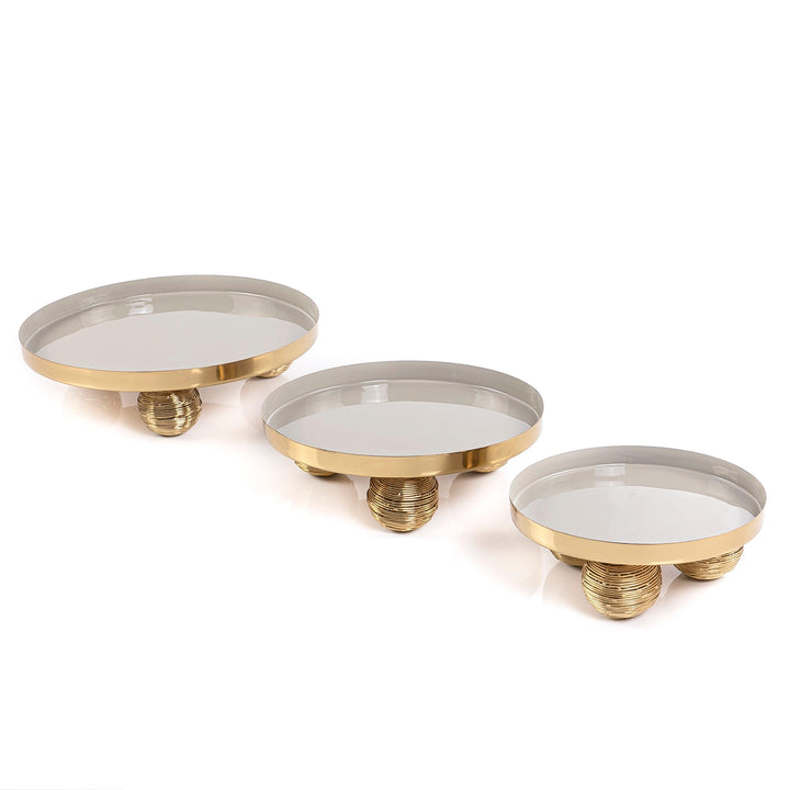 Set of 3 round metal stand - CASCADES