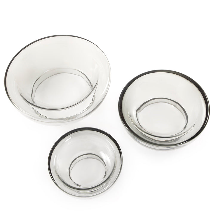 Sets of 3 glass bowls - CASCADES