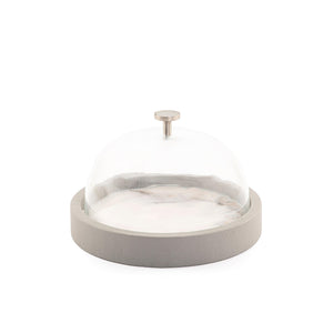 Leather Plate with glass cover - CASCADES