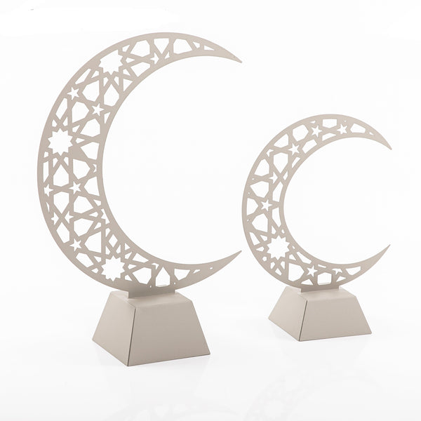 Set of 2 crescent moon metal stand - CASCADES