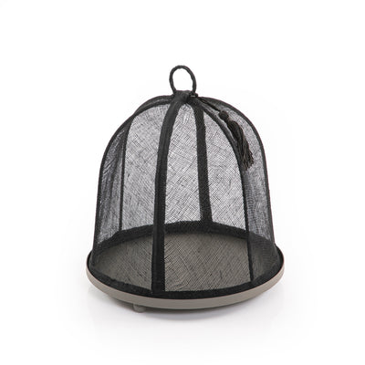 صينيه معدن بغطاء كتان