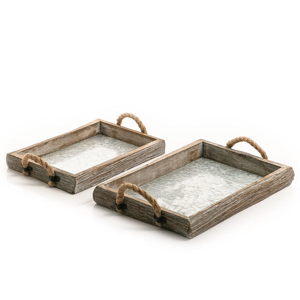 Set of 2 wooden trays - CASCADES