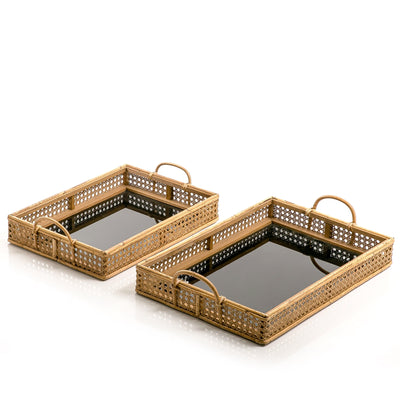 Set of 2 wooden trays - CASCADES