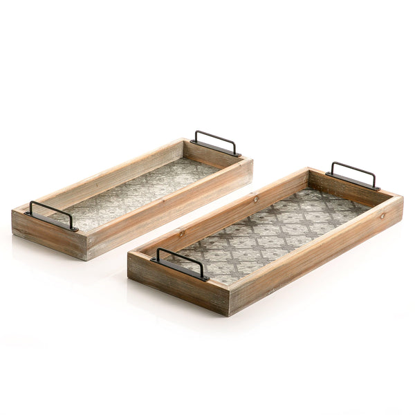 Set of 2 wooden trays - CASCADES