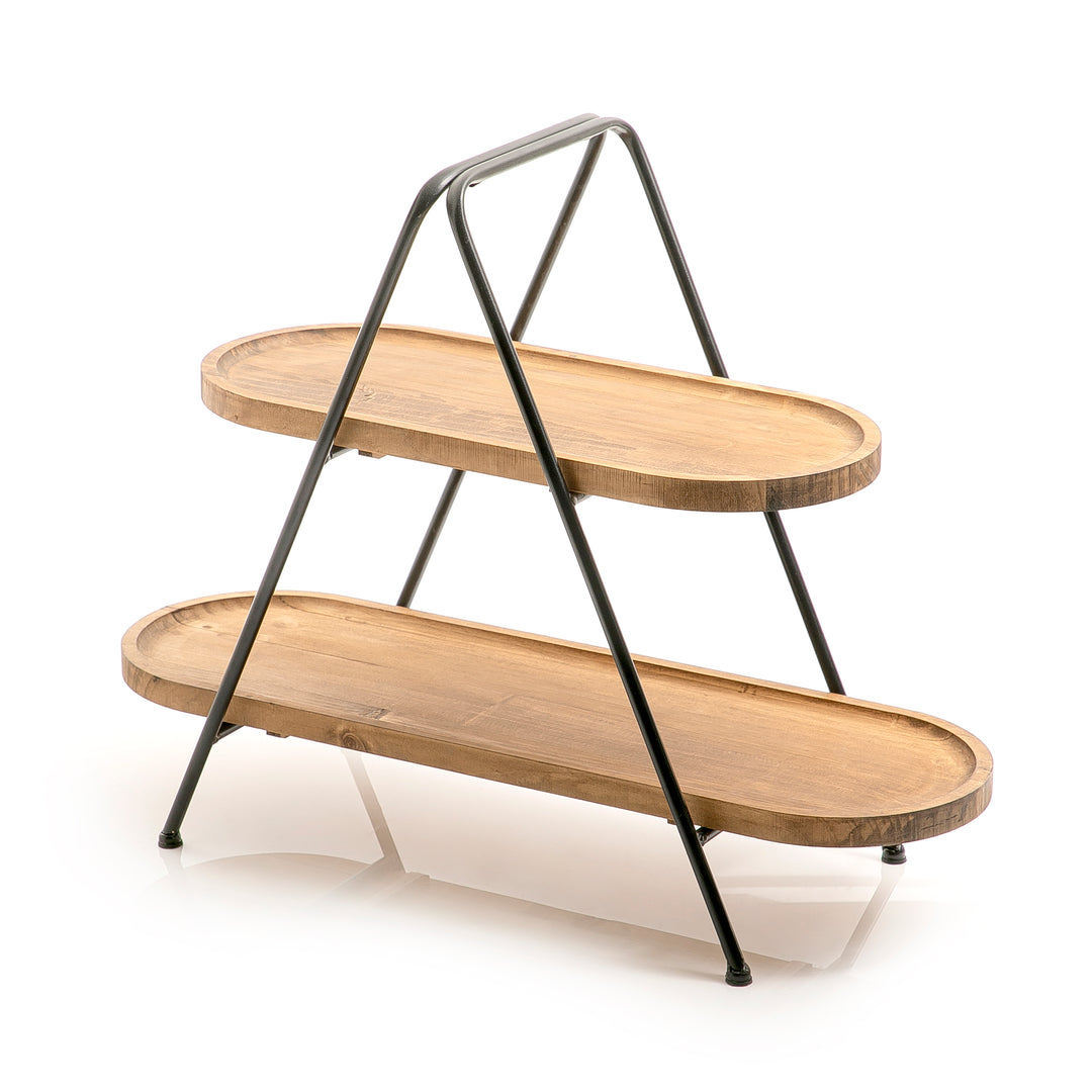 Metal and wood stand