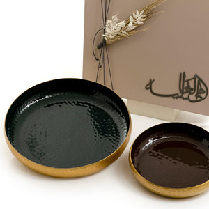 Set of 2 metal Plates with gift box - CASCADES