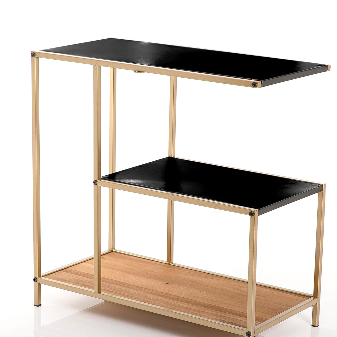 Metal and wood table stand
