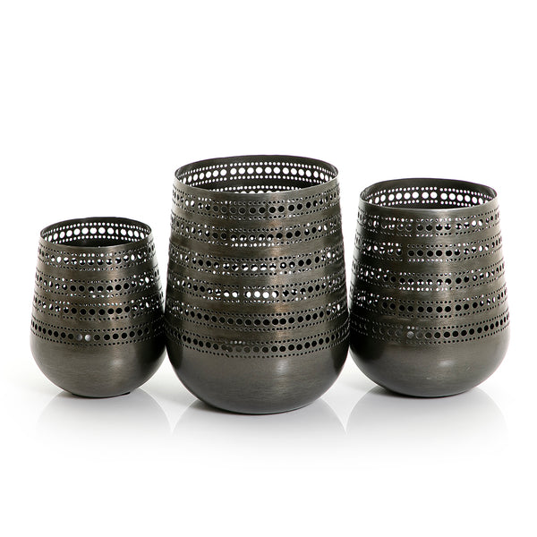 طقم 3 شمعدان معدن