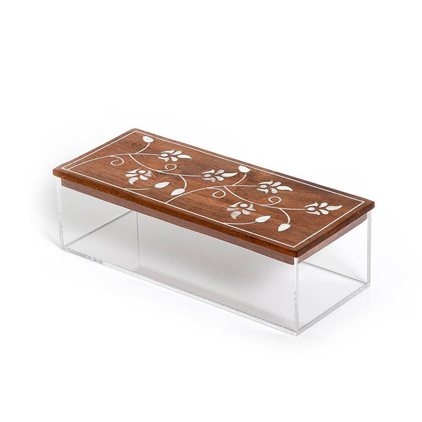 Acrylic box with wooden cover - CASCADES