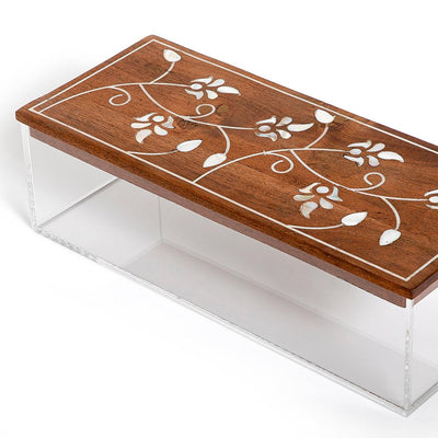 Acrylic box with wooden cover - CASCADES