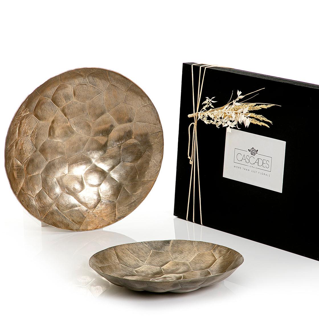 Set of 2 metal trays with gift box - CASCADES