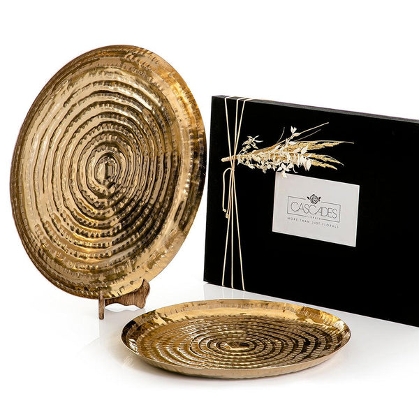 Set of 2 metal trays with gift box - CASCADES