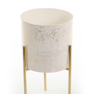 Metal planter with stand