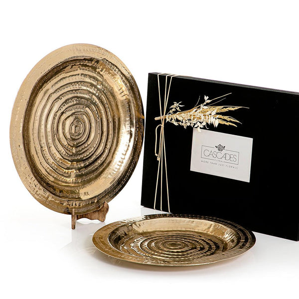 Set of 2 metal trays with gift box - CASCADES