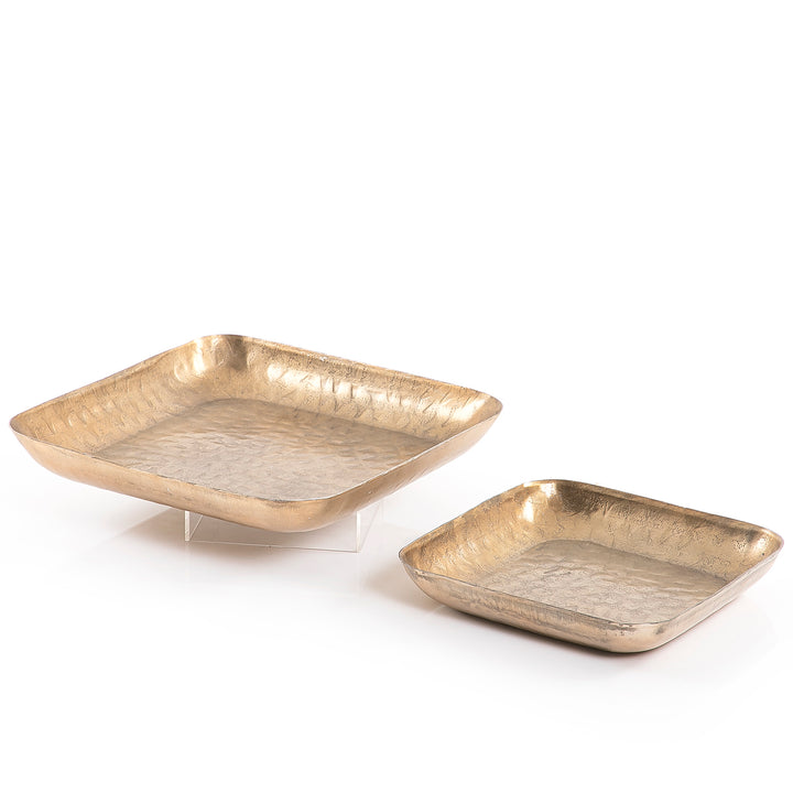 Set of 2 metal plates with gift box