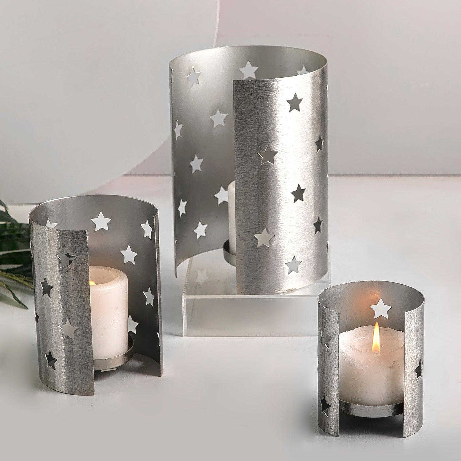 Set of 3 metal candle holder - CASCADES
