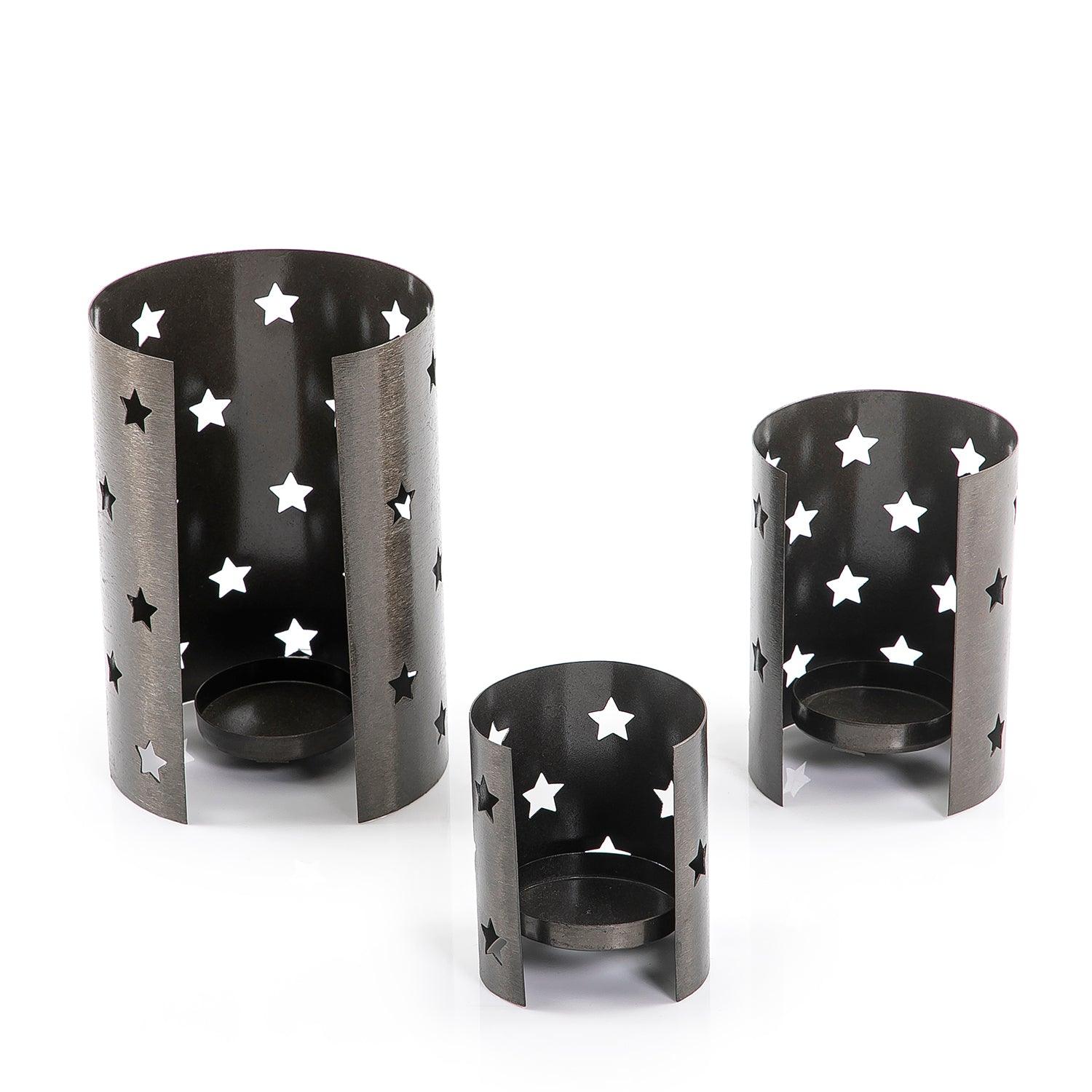 Set of 3 metal candle holder - CASCADES
