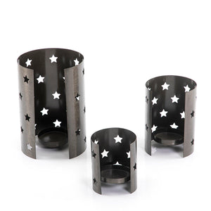 Set of 3 metal candle holder - CASCADES
