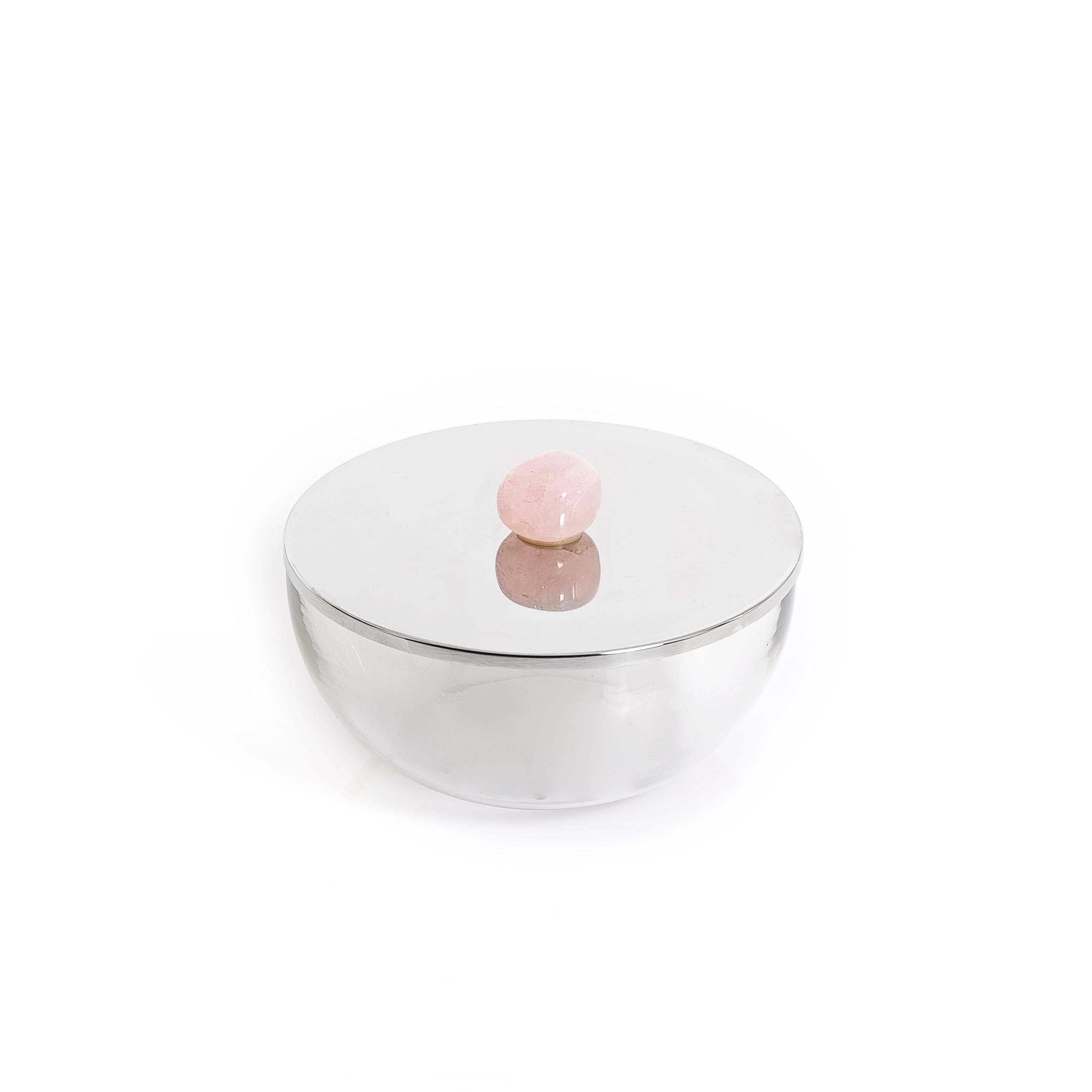 Metal and glass jar with cover - CASCADES