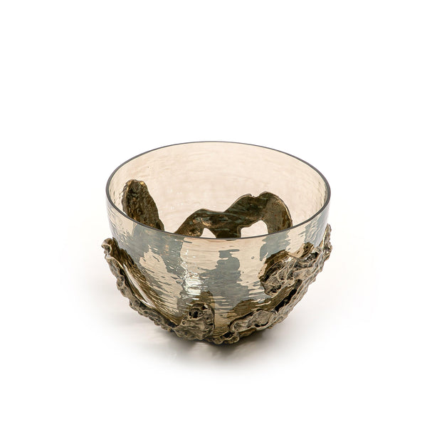 Metal and glass bowl - CASCADES