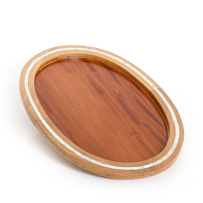 Wooden tray with mother of pearl - CASCADES