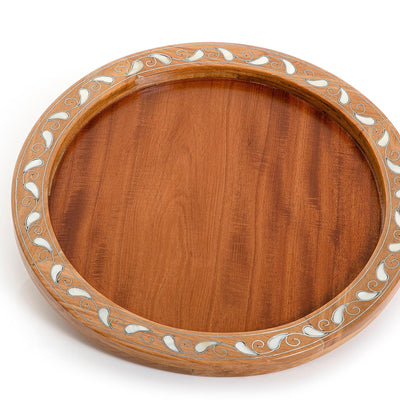 Wooden tray with mother of pearl - CASCADES