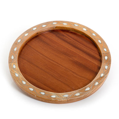 Wooden tray with mother of pearl - CASCADES
