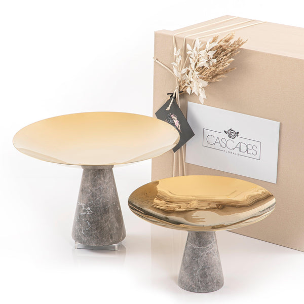 Set of 2 marble stands with gift box - CASCADES