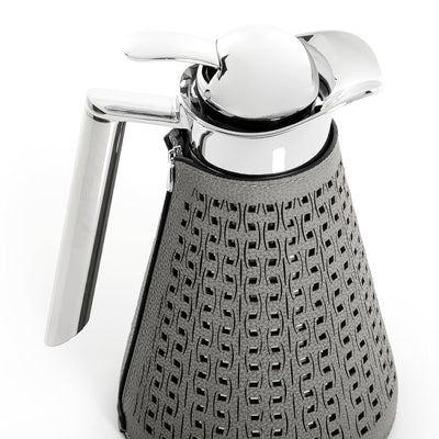 Metal thermos with leather cover - CASCADES